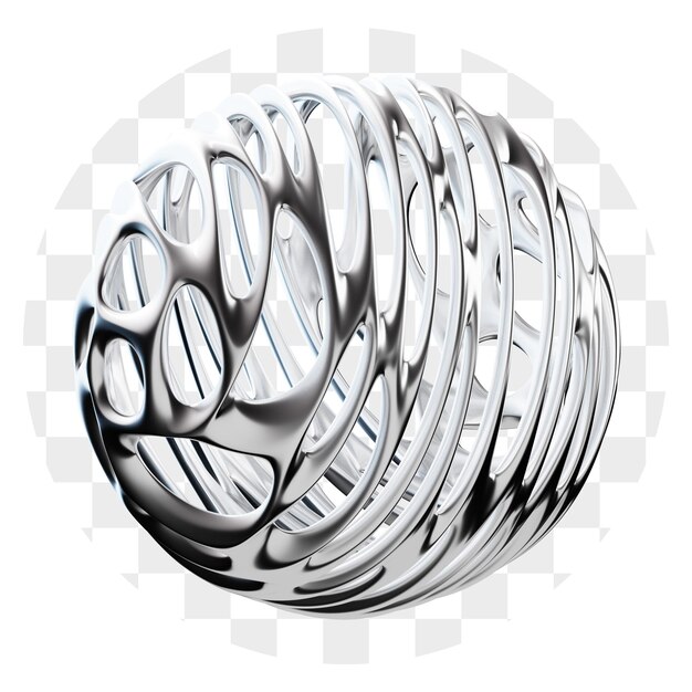 Abstract Metallic Sphere Render