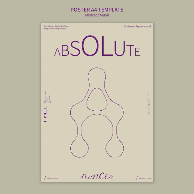 Abstract musica di modello di manifesto del festival