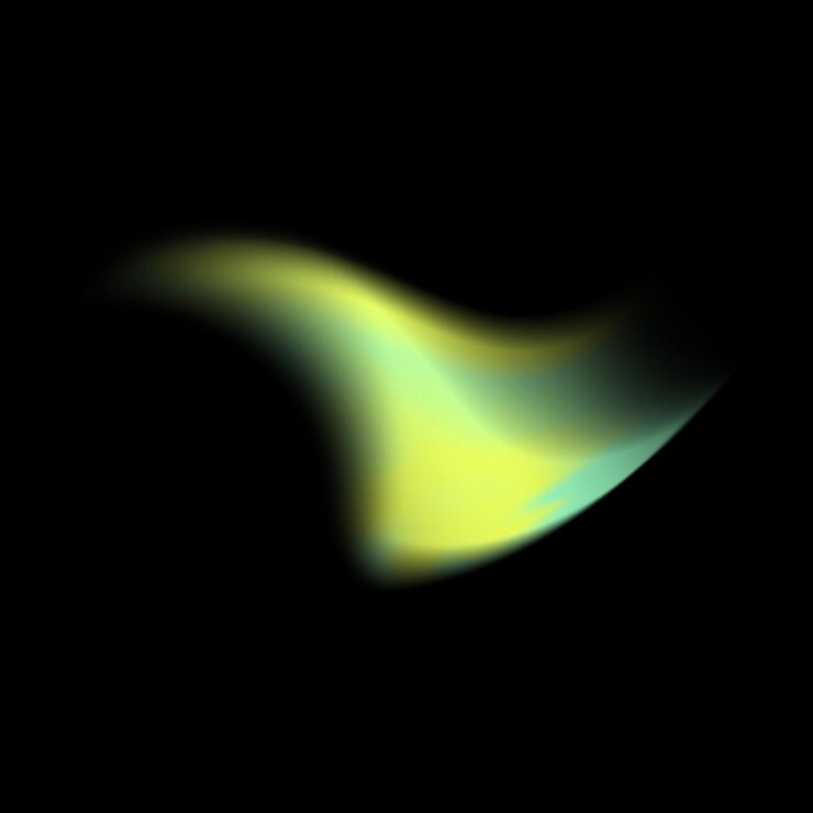 PSD abstract neon light wave in darkness