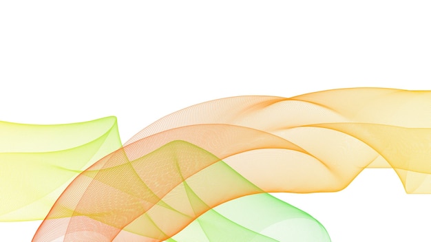Abstract Orange Yellow and Green wave lines