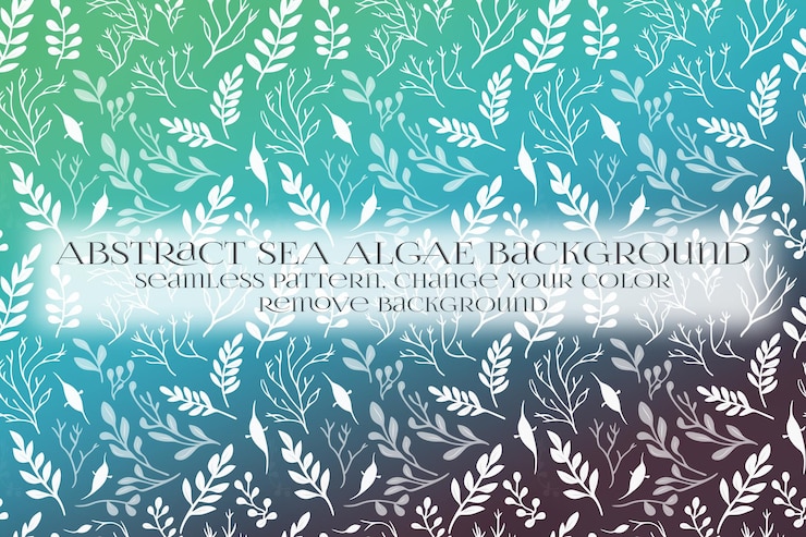 PSD abstract padrão de algas marinhas na remoção da textura de fundo