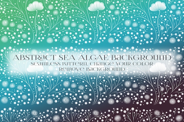 PSD abstract padrão de algas marinhas na remoção da textura de fundo