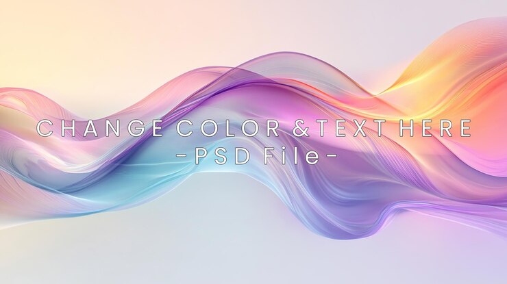 PSD abstract pastel wave symphony a dreamlike dance of colors