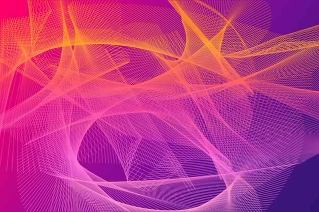 abstract purple and pink waves background featuring vibrant lines and shapes in a dynamic visual art