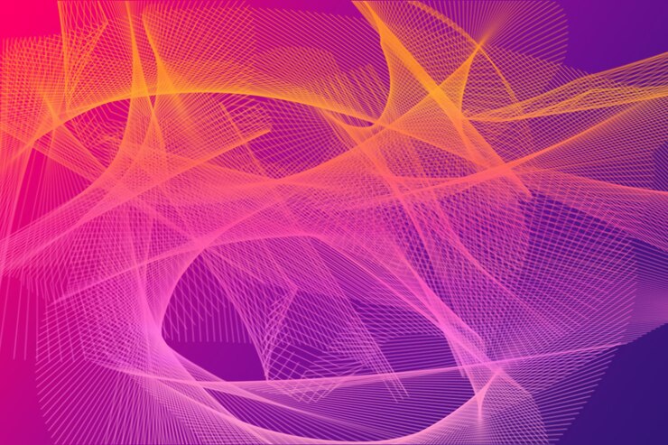 PSD abstract purple and pink waves fundo com linhas e formas vibrantes em uma arte visual dinâmica