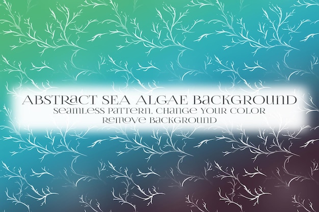 abstract sea algae pattern on remove background texture