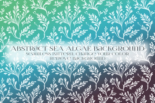 abstract sea algae pattern on remove background texture