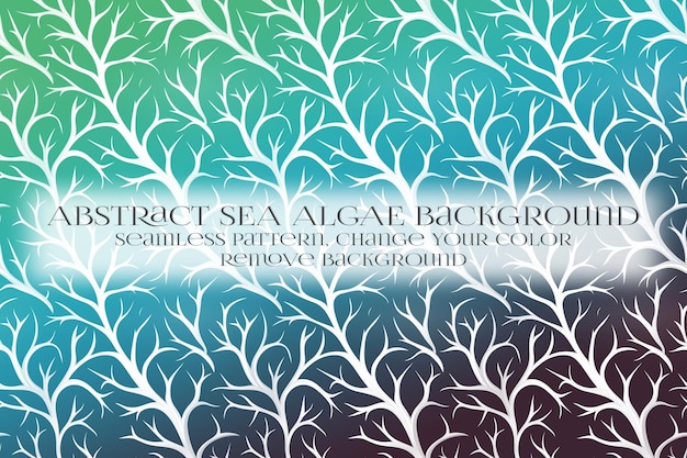 abstract sea algae pattern on remove background texture