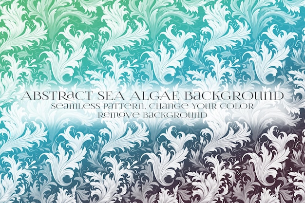 abstract sea algae pattern on remove background texture
