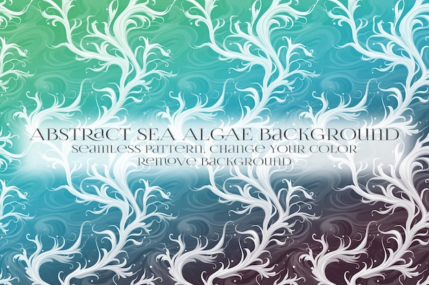 abstract sea algae pattern on remove background texture