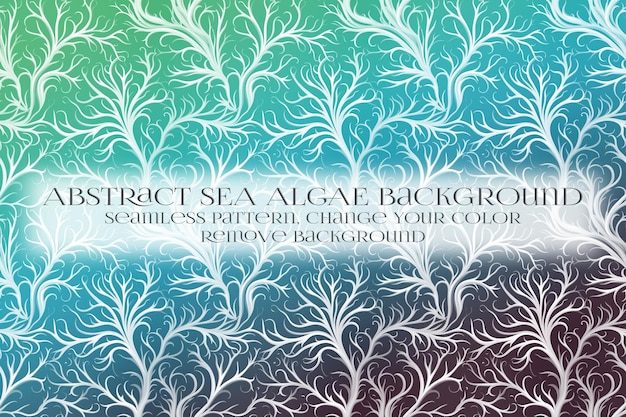 abstract sea algae pattern on remove background texture