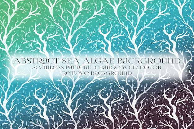 abstract sea algae pattern on remove background texture