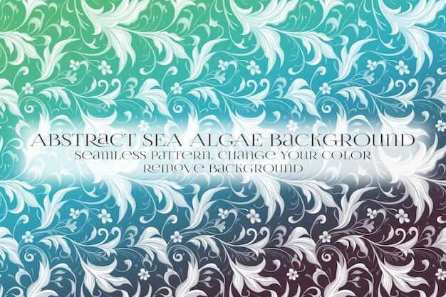 abstract sea algae pattern on remove background texture