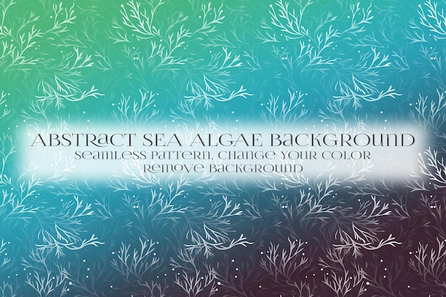Abstract Sea Algae Pattern on Remove Background Texture