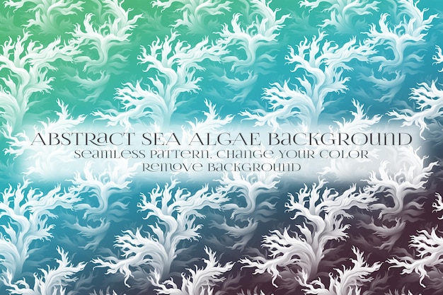 abstract sea algae pattern on remove background texture