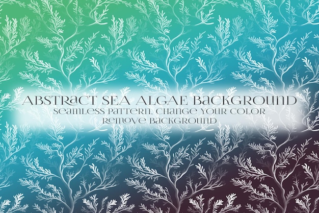 Abstract Sea Algae Pattern on Remove Background Texture