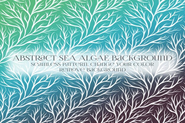 abstract sea algae pattern on remove background texture