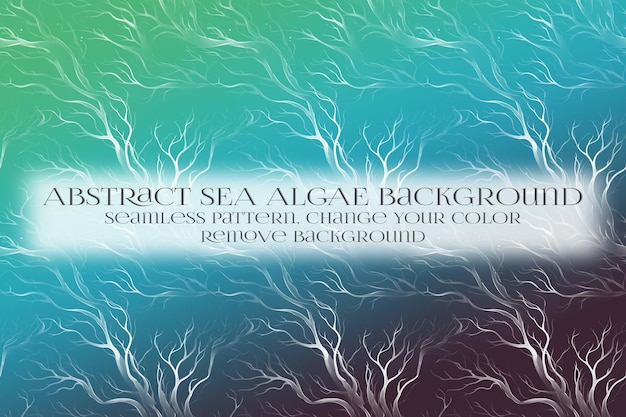 Abstract Sea Algae Pattern on Remove Background Texture