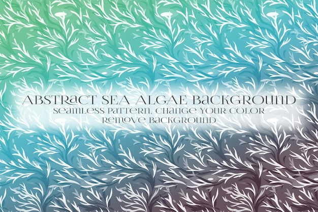 Abstract Sea Algae Pattern on Remove Background Texture