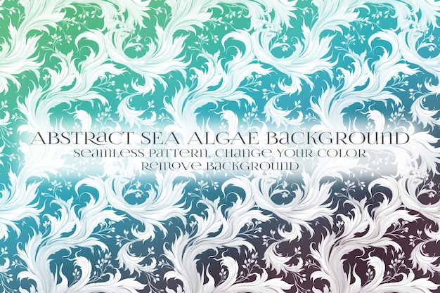 abstract sea algae pattern on remove background texture