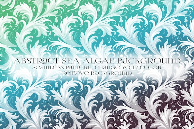 Abstract Sea Algae Pattern on Remove Background Texture