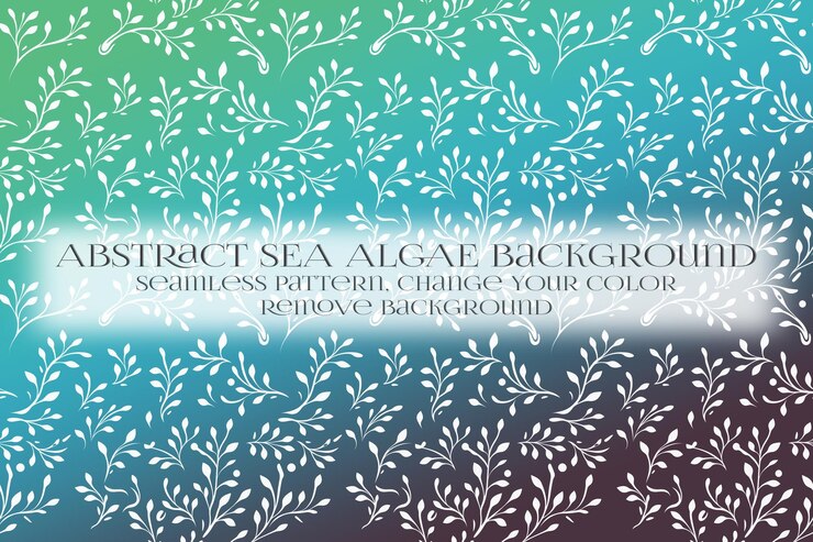 PSD abstract sea algae pattern on remove background texture
