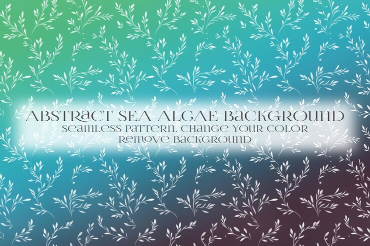 PSD abstract sea algae pattern on remove background texture