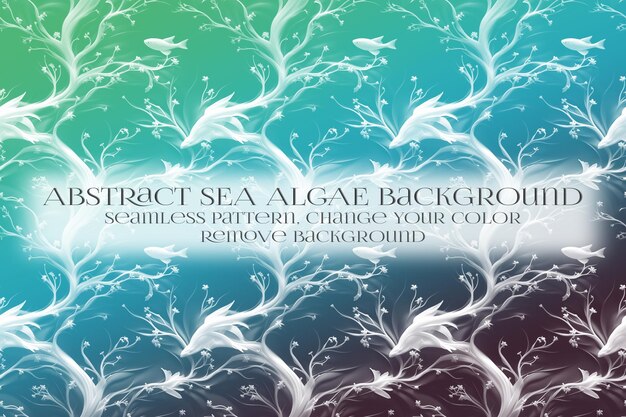 abstract sea algae pattern on remove background texture