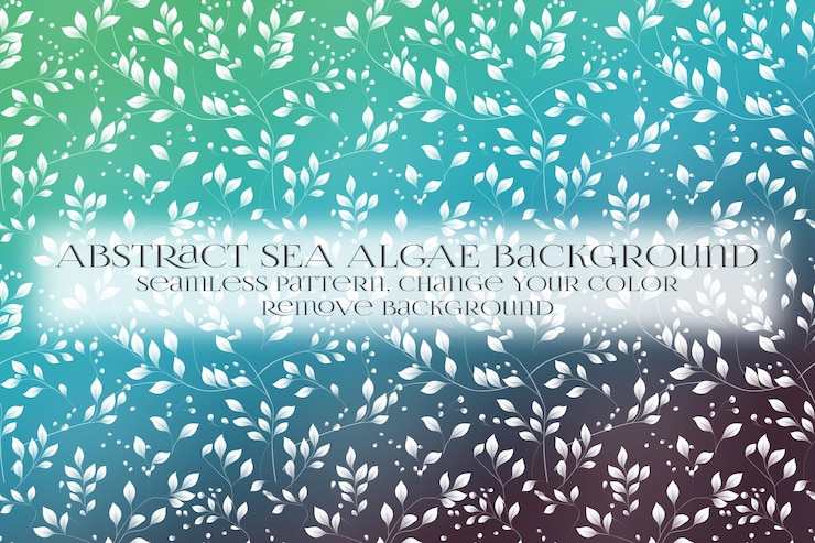 PSD abstract sea algae pattern on remove background texture