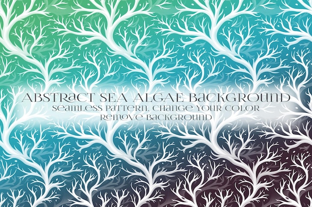 abstract sea algae pattern on remove background texture
