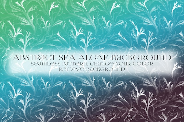 Abstract Sea Algae Pattern on Remove Background Texture