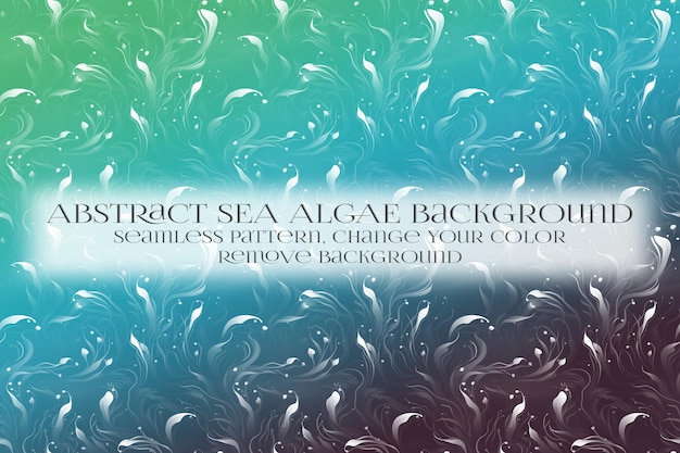 Abstract Sea Algae Pattern on Remove Background Texture