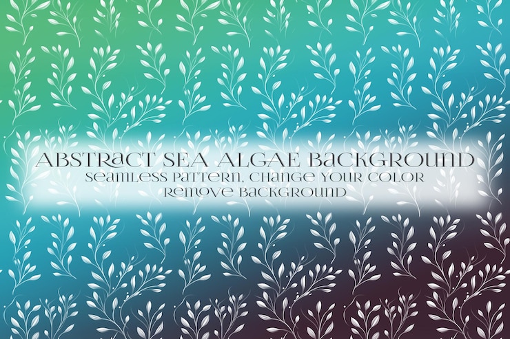 PSD abstract sea algae pattern on remove background texture