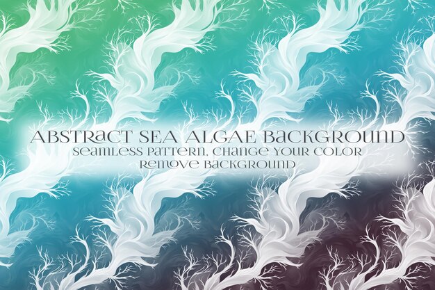 abstract sea algae pattern on remove background texture
