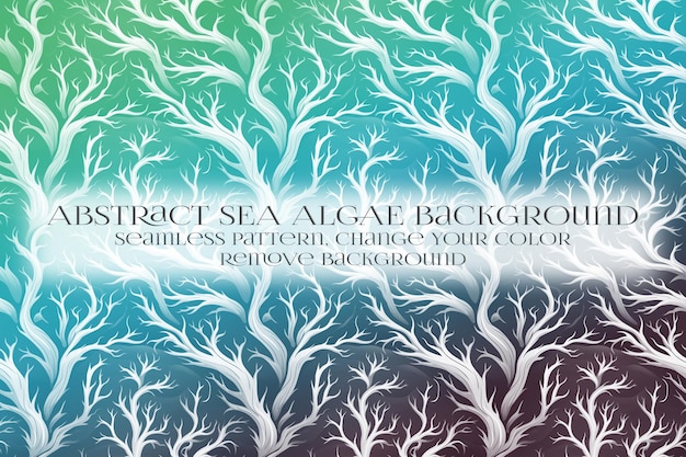 abstract sea algae pattern on remove background texture