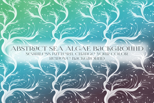 abstract sea algae pattern on remove background texture