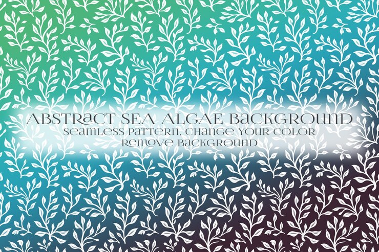 PSD abstract sea algae pattern on remove background texture