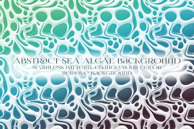 abstract sea algae pattern on remove background texture