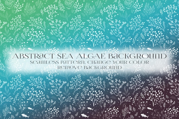 Abstract Sea Algae Pattern su Remove Background Texture