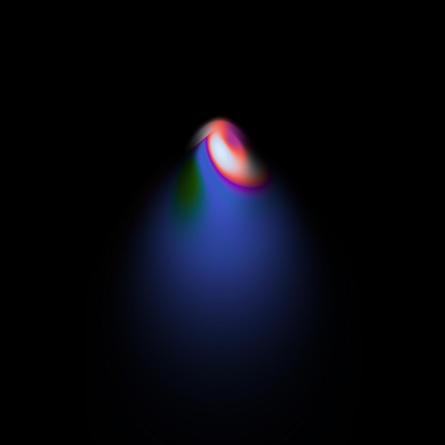 Abstract Sfera luminosa colorata al buio
