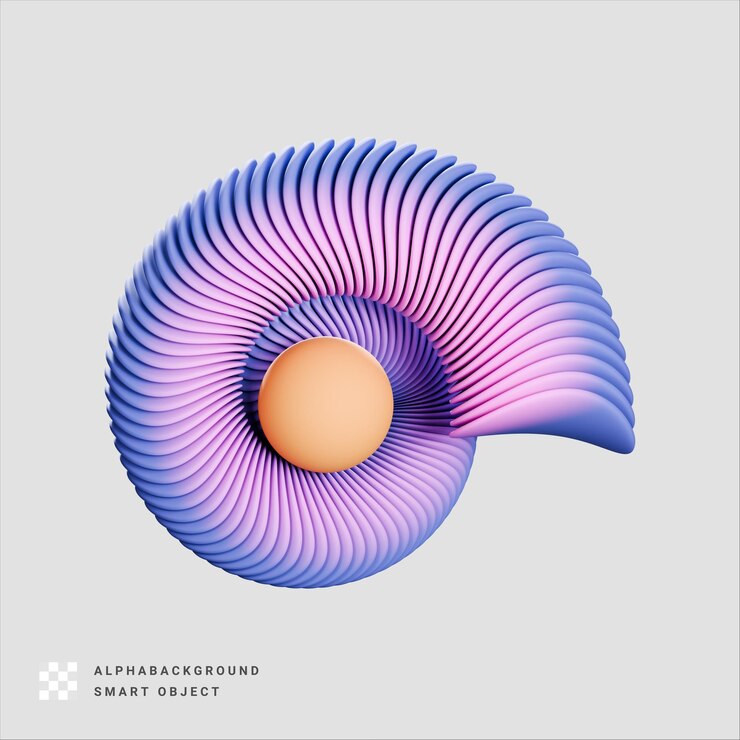PSD abstract shape 3d render illustration