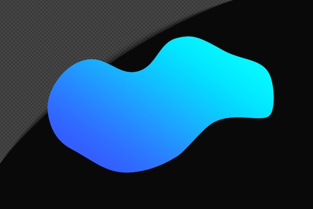 Abstract shape gradient element com modelo de cor azul psd png design