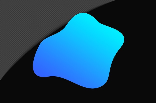 Abstract Shape Gradient Element con modello di colore blu psd png design