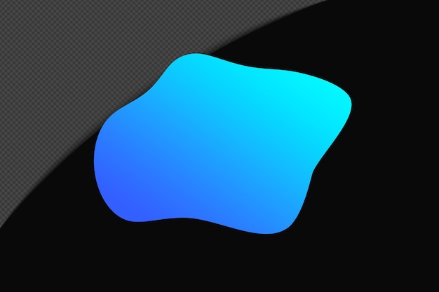Abstract Shape Gradient Element con modello di colore blu psd png design