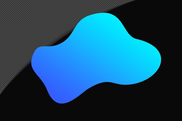 Abstract Shape Gradient Element con modello di colore blu psd png design