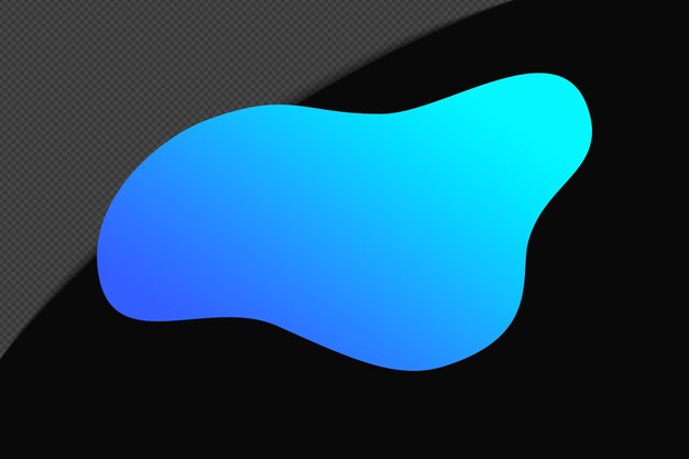 Abstract Shape Gradient Element con modello di colore blu psd png design