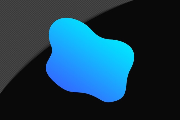 Abstract Shape Gradient Element con modello di colore blu psd png design