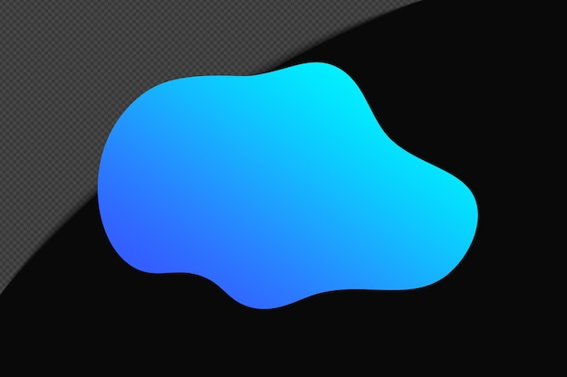 Abstract Shape Gradient Element con modello di colore blu psd png design