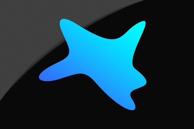 Abstract Shape Gradient Element con modello di colore blu psd png design