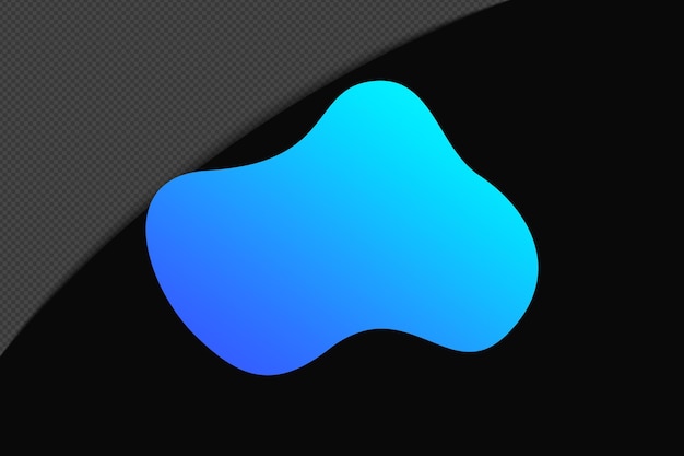 Abstract Shape Gradient Element con modello di colore blu psd png design
